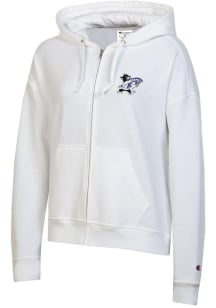 Champion K-State Wildcats Womens White Powerblend Long Sleeve Full Zip Jacket