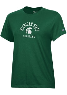 Champion Michigan State Spartans Womens Green Core Short Sleeve T-Shirt