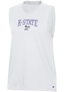 Champion K-State Wildcats Womens White Muscle Tank Top
