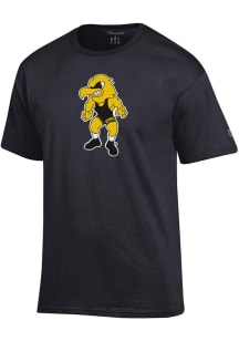 Champion Iowa Hawkeyes Black Number One Wrestling Short Sleeve T Shirt