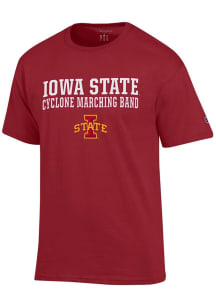 Champion Iowa State Cyclones Cardinal Red Cyclone Marching Band Short Sleeve T Shirt