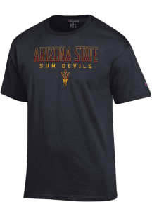 Champion Arizona State Sun Devils Black Flat Name Short Sleeve T Shirt