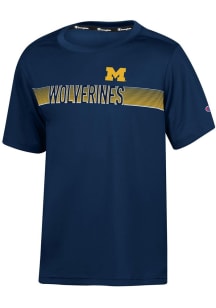 Champion Michigan Wolverines Youth Blue Impact Short Sleeve T-Shirt