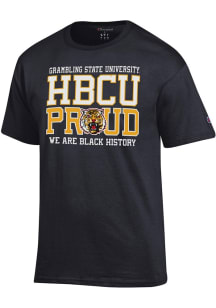 Champion Grambling State Tigers Black PRIMARY LOGO Short Sleeve T Shirt