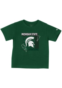 Champion Michigan State Spartans Toddler Green Lightning Short Sleeve T-Shirt