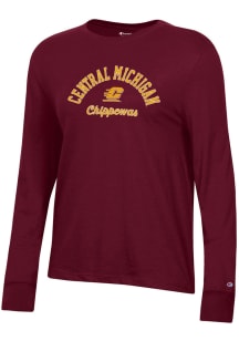 Champion Central Michigan Chippewas Womens Maroon Core LS Tee