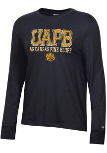 Champion Arkansas Pine Bluff Golden Lions Womens Black Core LS Tee LS Tee