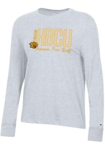 Champion Arkansas Pine Bluff Golden Lions Womens Grey Core LS Tee LS Tee