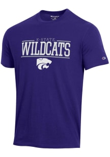 Champion K-State Wildcats Purple Stadium High Density Design Short Sleeve T Shirt