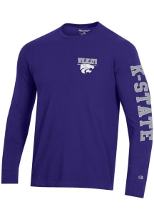 Champion K-State Wildcats Purple Stadium Three Hit Design Long Sleeve T Shirt