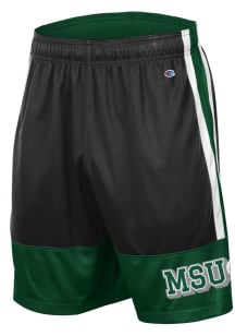 Champion Michigan State Spartans Mens Black Stadium Color Blocked Shorts