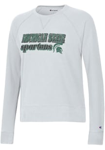 Champion Michigan State Spartans Womens White Raglan Crew Sweatshirt
