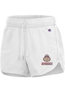 Champion Ohio State Buckeyes Womens White Curved Shorts