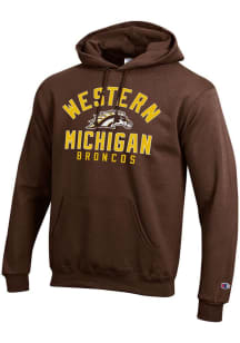 Champion Western Michigan Broncos Mens Brown Powerblend Long Sleeve Hoodie