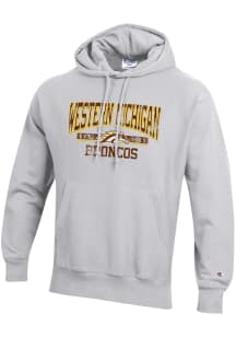 Champion Western Michigan Broncos Mens Grey Reverse Weave Long Sleeve Hoodie