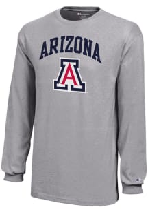 Champion Arizona Wildcats Youth Grey Heather Primary Logo Long Sleeve T-Shirt