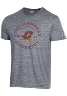 Champion Central Michigan Chippewas Charcoal Seal Short Sleeve Fashion T Shirt