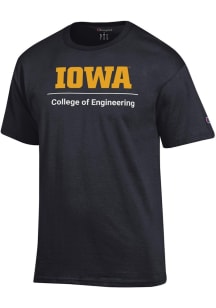 Champion Iowa Hawkeyes Black College of Engineering Short Sleeve T Shirt