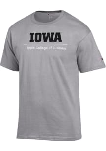 Champion Iowa Hawkeyes Charcoal Tippie College of Business Short Sleeve T Shirt