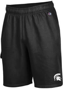 Champion Michigan State Spartans Mens Black Stadium Fleece Cargo Shorts