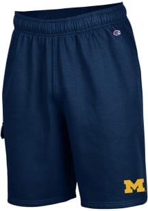 Champion Michigan Wolverines Mens Blue Stadium Fleece Cargo Shorts
