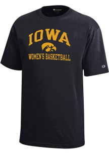 Champion Iowa Hawkeyes Youth Black Womens Basketball Short Sleeve T-Shirt