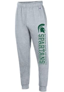 Champion Michigan State Spartans Mens Grey Stadium Fleece Cargo Sweatpants