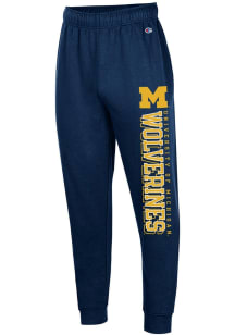 Champion Michigan Wolverines Mens Blue Stadium Fleece Cargo Sweatpants