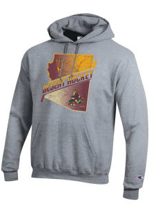 Champion Arizona State Sun Devils Mens Graphite State Outline Hockey Long Sleeve Hoodie