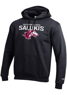 Champion Southern Illinois Salukis Mens Black Primary Logo Long Sleeve Hoodie