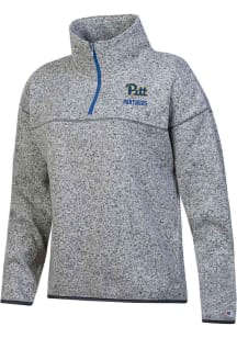 Champion Pitt Panthers Womens Grey Arctic Qtr Zip