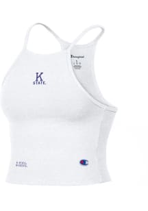 Champion K-State Wildcats Womens White Halter Crop Tank Top