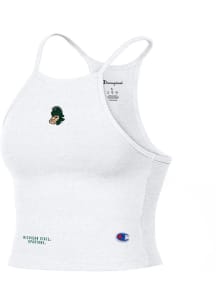Champion Michigan State Spartans Womens White Halter Crop Tank Top