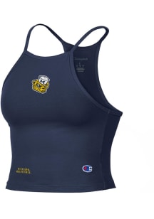Champion Michigan Wolverines Womens Blue Halter Crop Tank Top