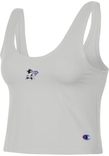 Champion K-State Wildcats Womens Grey Scoop Crop Tank Top