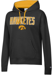 Champion Iowa Hawkeyes Womens Black Stadium Hooded Sweatshirt