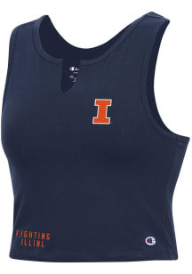 Champion Illinois Fighting Illini Womens Navy Blue V Notch Tank Top