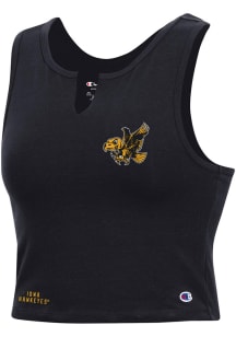 Champion Iowa Hawkeyes Womens Black V Notch Tank Top