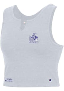 Champion K-State Wildcats Womens Grey V Notch Tank Top