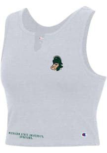 Champion Michigan State Spartans Womens Grey V Notch Tank Top