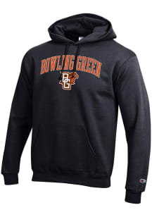 Champion Bowling Green Falcons Mens Black Arch Mascot Long Sleeve Hoodie