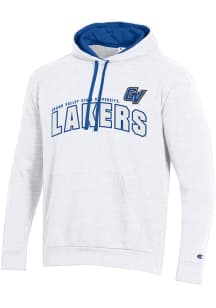 Champion Grand Valley State Lakers Mens White Stadium Fleece Long Sleeve Hoodie