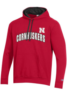 Champion Nebraska Cornhuskers Mens Red Stadium Fleece Long Sleeve Hoodie
