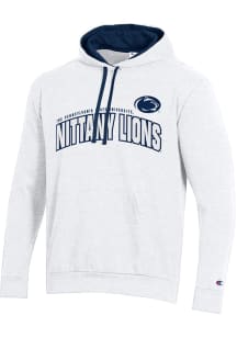 Champion Penn State Nittany Lions Mens White Stadium Fleece Long Sleeve Hoodie