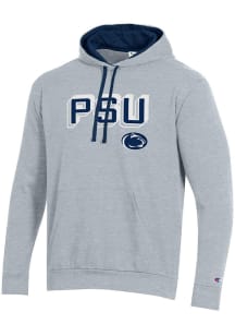 Champion Penn State Nittany Lions Mens Grey Stadium Fleece Long Sleeve Hoodie