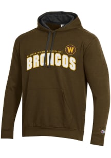 Champion Western Michigan Broncos Mens Brown Stadium Fleece Long Sleeve Hoodie