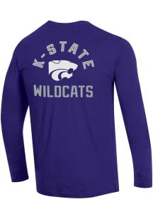 Champion K-State Wildcats Purple Stadium Three Hits Long Sleeve T Shirt