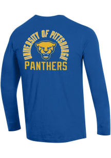 Champion Pitt Panthers Blue Stadium Three Hits Long Sleeve T Shirt