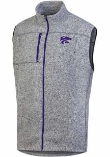 Champion K-State Wildcats Mens Grey Stadium Artic Fleece Sleeveless Jacket