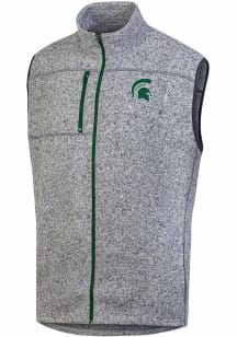Champion Michigan State Spartans Mens Grey Stadium Artic Fleece Sleeveless Jacket